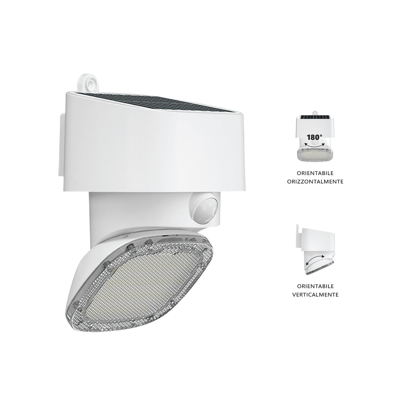 LED SOLARE MULTIFUNZIONE/ORIENTABILE 2000lm