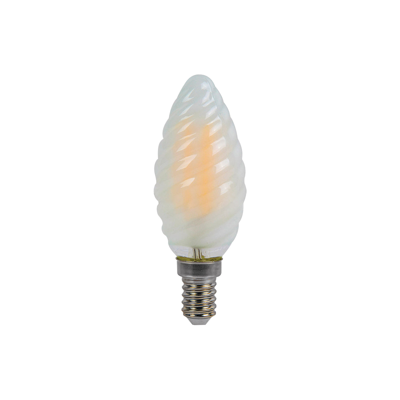 LAMPADINA TORTIGLIONE C37 VETRO FROST 4W 450lm 4000K