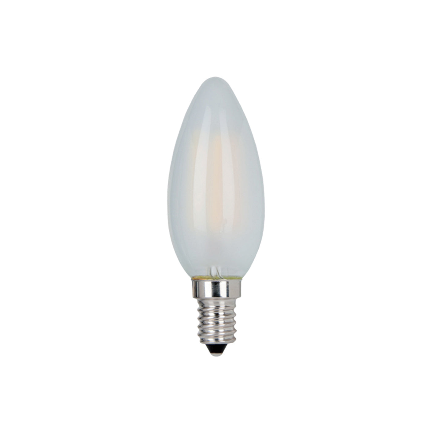 LAMPADINA OLIVA C37 VETRO FROST 4W 450lm 2700K
