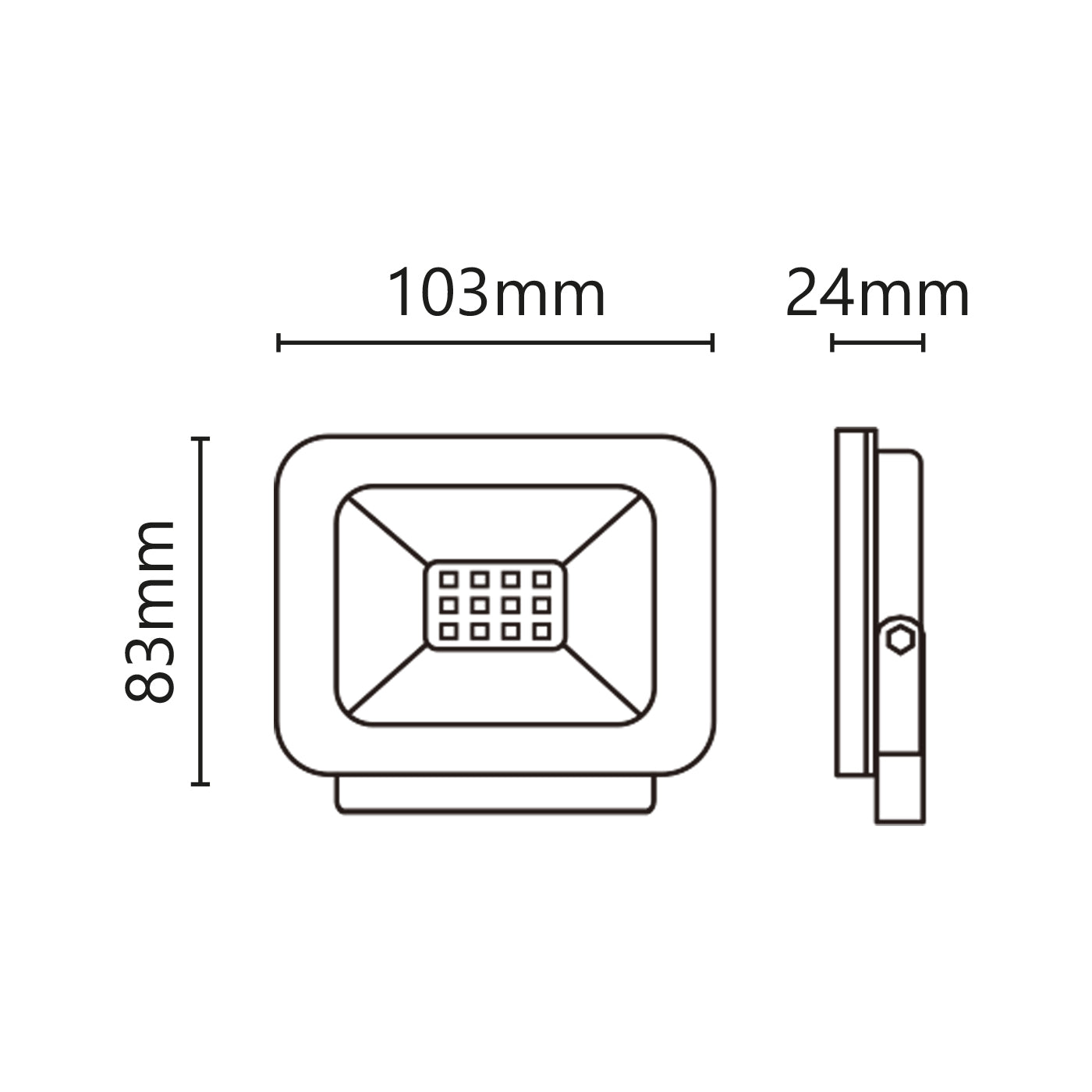 PROIETTORE LED 9-30V AC/DC 10W 850lm 4000K