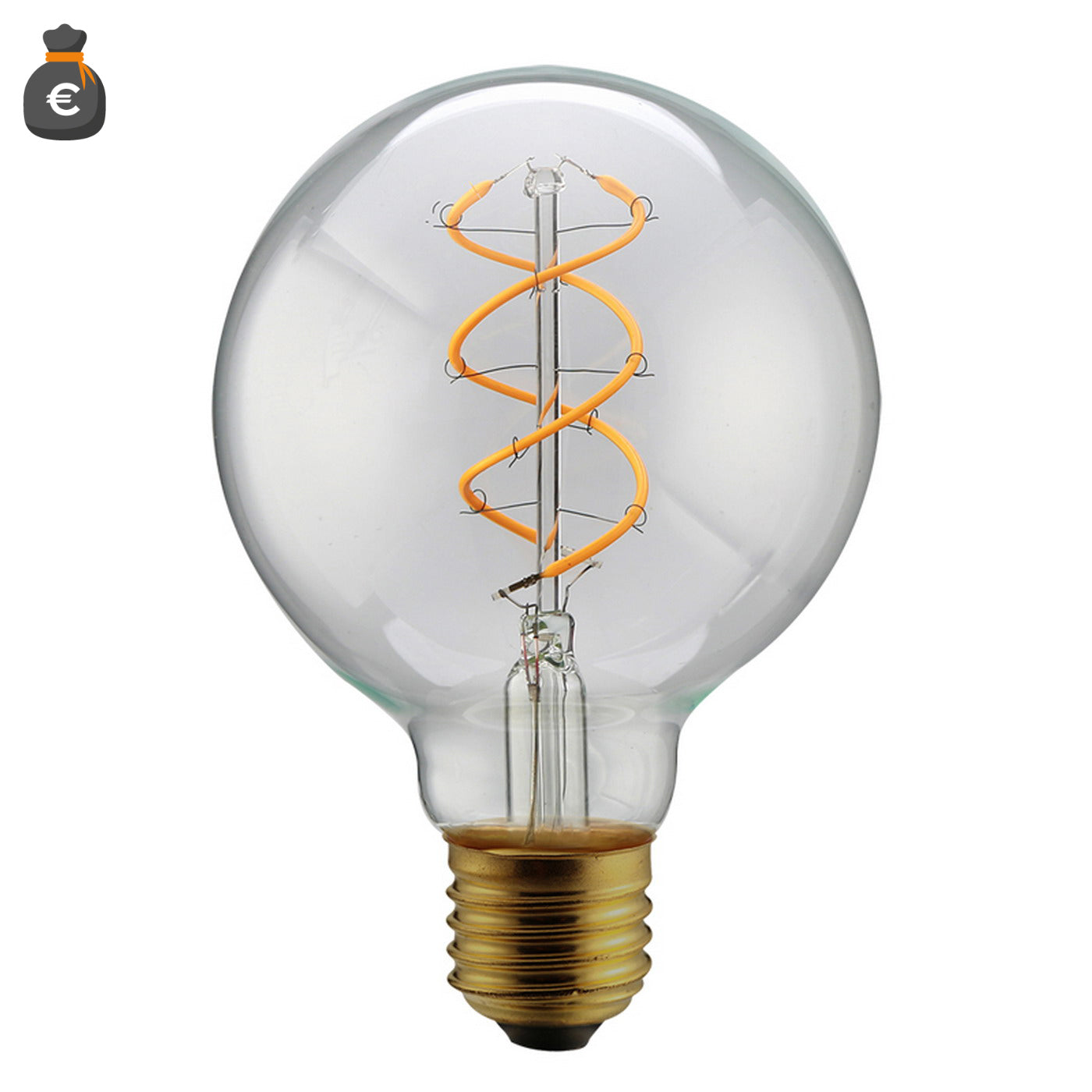 LAMPADINA GLOBO G125 STYLED A SPIRALE 5W 300lm 2200K