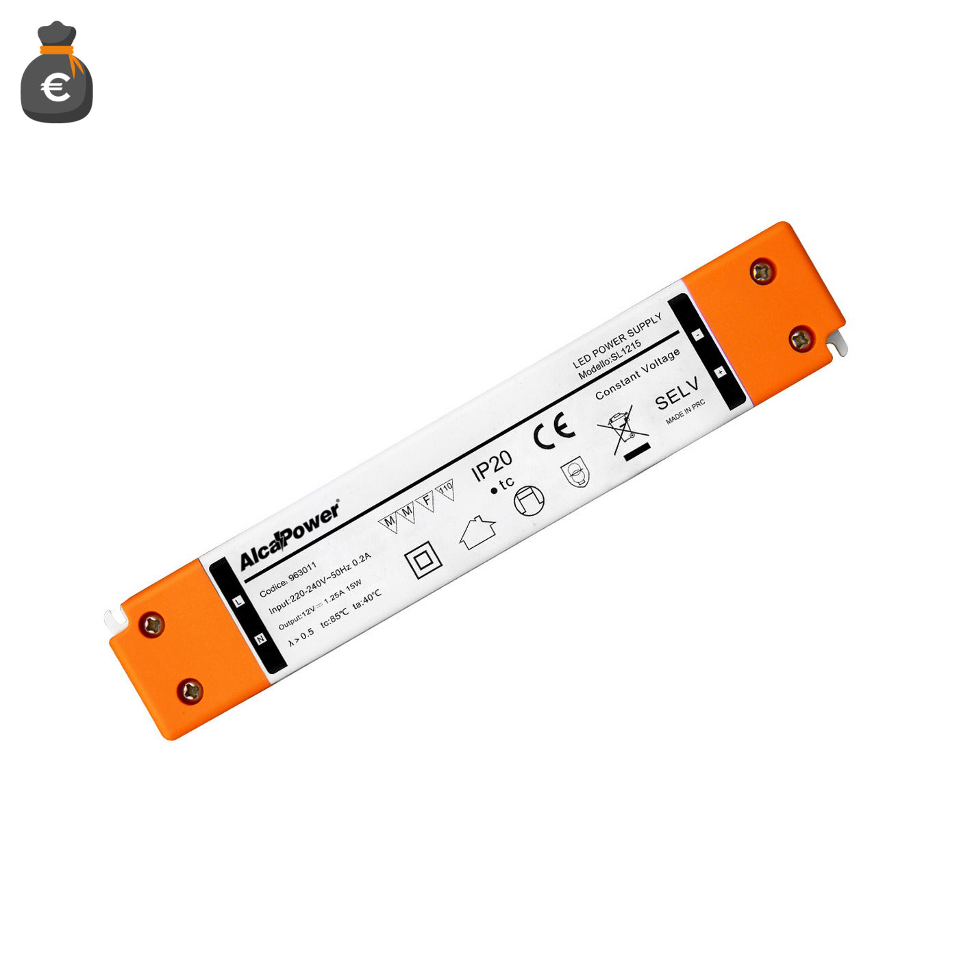 ALIMENTATORE SWITCHING IP20 24V 15W 0.625A