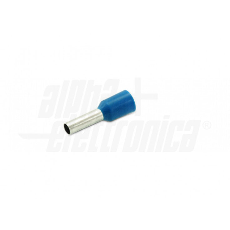 TERMINALI A BUSSOLA PREISOLATO PER CAVO 2,5mm² - AWG14 - Blu - Conf. 100PZ