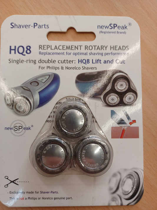 TESTINA RASOIO PHILIPS HQ 8  BLISTER 3 PEZZI