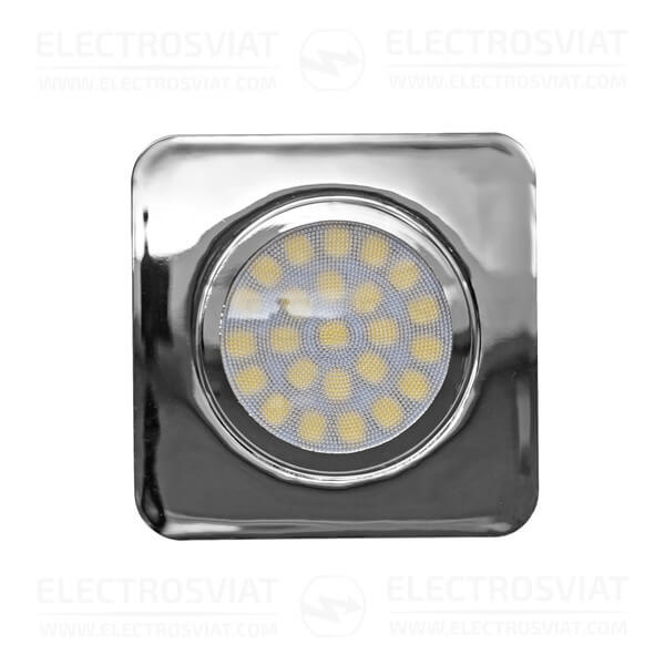 FARETTO DA INC. QUADRATO 3W 4200K 12V DC LN IP44 CROMATO