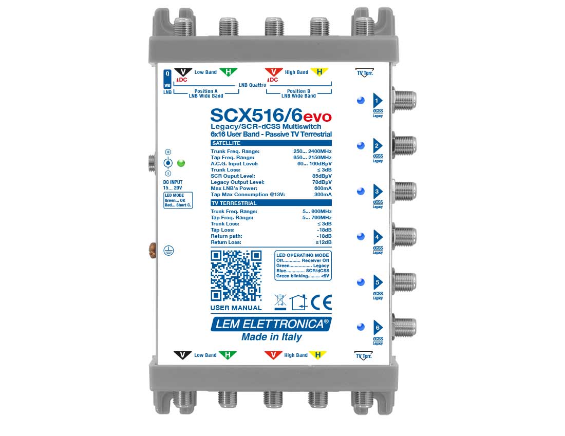 MULTISWITCH SCR-dCSS/LEGACY 4IF-SAT+TERR.6 DERIV.