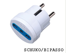 ADATTATORE BIPASSO SPINA SCHUKO BIANCA