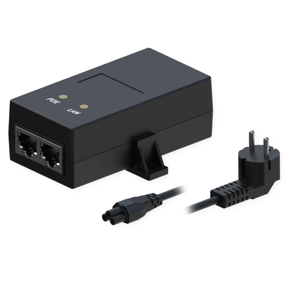 INIETTORE POE PASSIVO 24V Trasf. dati Gigabit 10/100/1000