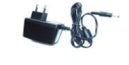 ALIMENTATORE 12V 0,5A A SPINA GUSCIO IN ABS E CONNETTORE “F” PER CENTRALINA