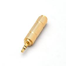 RACCORDO SPINA 3,5 STEREO / PRESA 6,3 STEREO GOLD