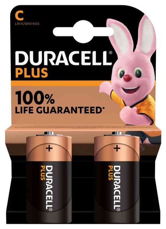 BATTERIE BLISTER 2 DURACELL MN1400  1/2 TORCIA