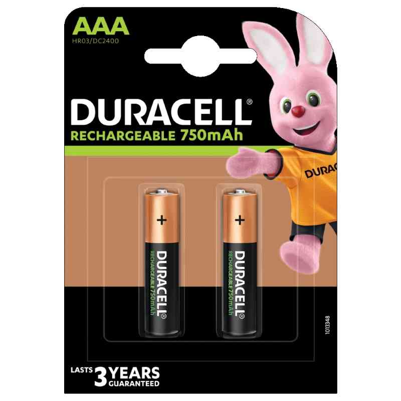 BATTERIE RICARICCABILI DURACELL  AAA 1000ma BLISTER 2