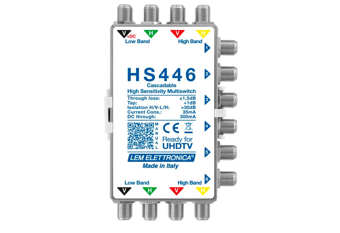 MULTISWITCH LEGACY IN CASCATA A 4 CAVI PASSANTE 6 DER.+1dB