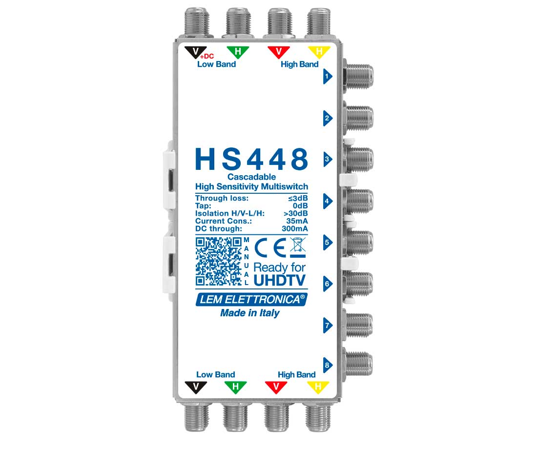 MULTISWITCH LEGACY IN CASCATA A 4 CAVI PASSANTE 8 der.0dB