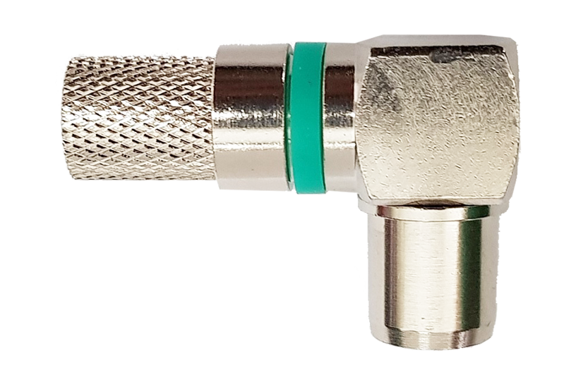 SPINA IEC 90°AD AVVITARE 6.7mm CON O' RING PER CAVO