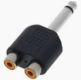 RACCORDO SPINA 6,3 MONO / 2 PRESE RCA