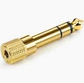 RACCORDO SPINA 6,3 STEREO / PRESA 3,5 STEREO GOLD