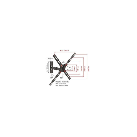 SUPPORTO TV -13" a 65" SCGERMI PIATTI/CURVI MAX 36kg - VESA da 75x75 a 400x400
