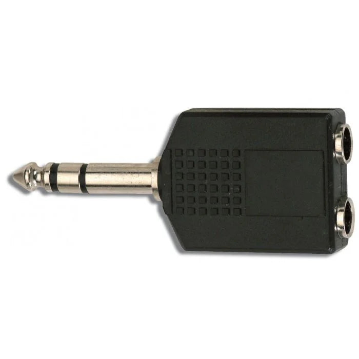 RACCORDO SPINA 6,3 STEREO / 2 PRESE 6,3 STEREO