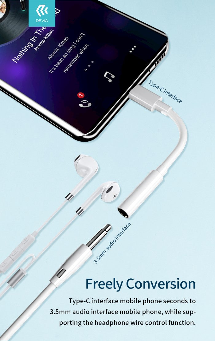 ADATTATORE AUDIO PER AURICOLARI DA SPINA Tipo-C a Jack 3,5mm