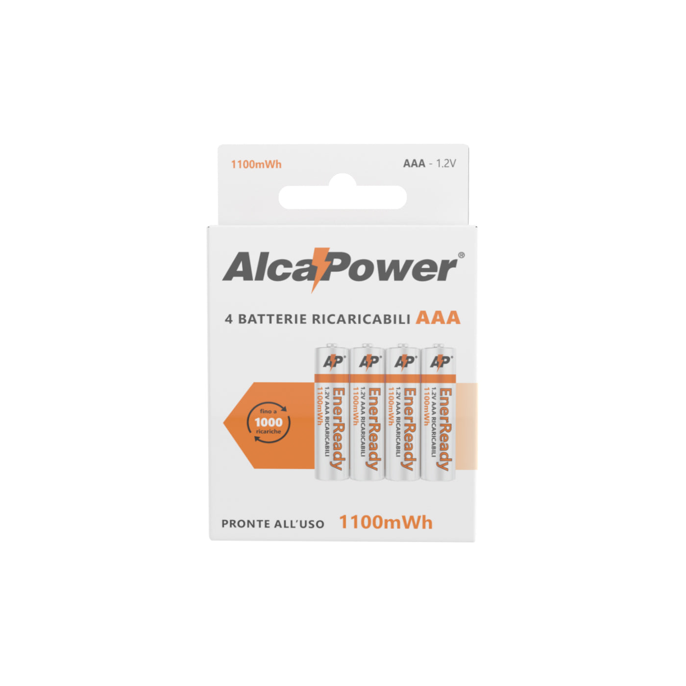 BLISTER DI 4 NI-MH AAA 1100mWh - PRONTE ALL'USO