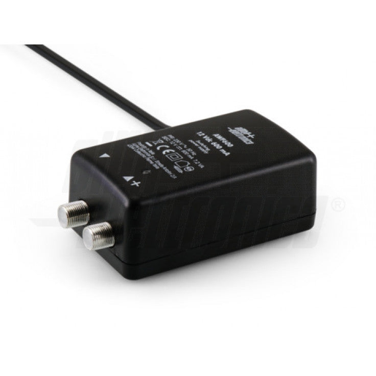 ALIMENTATORE PER AMPLIFICATORE ANTENNA - 12Vdc 600mA - Con connettori F