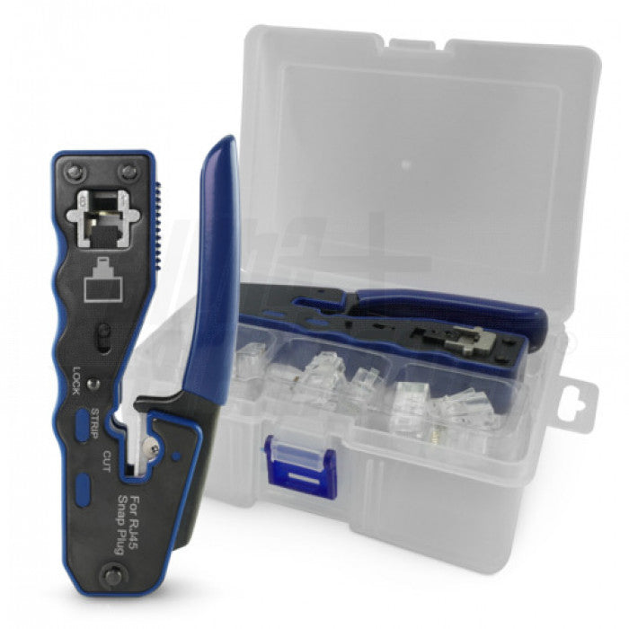 KIT PINZA 98-168 E CONNETTORI RJ145 - TECNOLOGIA PASSANTE