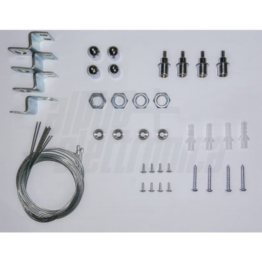KIT DI FISSAGGIO A SOSPENSIONE PER PANNELLI LED - 4 corde
