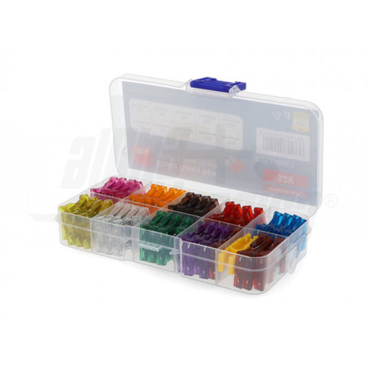 KIT FUSIBILI A LAMA 19,1mm 10 valori 80 pz