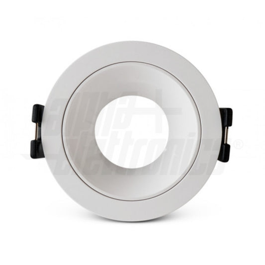 SUPPORTO PLASTICO PER LAMPADE DIAM.35 - BIANCO - ROTONDO