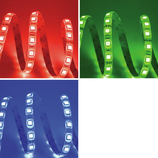 STRISCIA RGB 60LED/m, 5050 IP20, 24V 14w/m, PREZZO per 5m - PCB 10mm