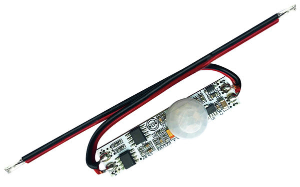 SENSORE DI MOVIMENTO PIR PER PROFILI ALLUMINIO COMP.STRISCE LED 12V/24V, max 3A, 12V@36W-24V@72W 11x50mm