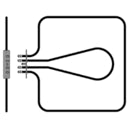 RESISTENZA DOPPIA FORNO W1050/450 V230/98