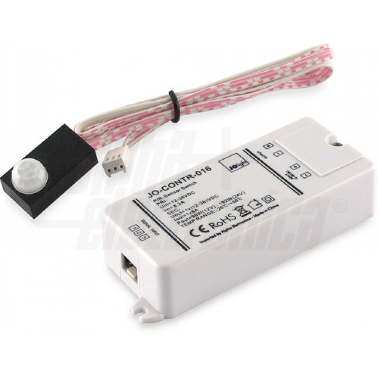 INTERRUTTORE ON-OFF CON SENSORE PIR - 12/24/36Vdc - 8A