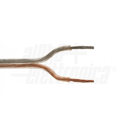 CAVO PIATTINA 2x0,50mm² - TRASPARENTE