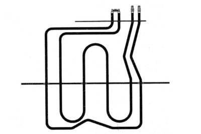 RESISTENZA FORNO SUPERIORE 1000 + 1200 WATTS / 220 V. 326x287