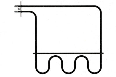 RESISTENZA FORNO INFERIORE 200 WATTS / 220 V. 368x317x44 Int.24 Traversino320 - Staffa70