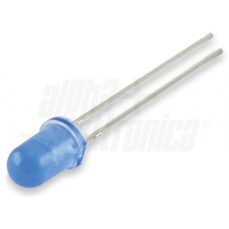 LED DIAM.5MM - ALTA LUMINOSITA' - LENTE DIFFUSA - BLU
