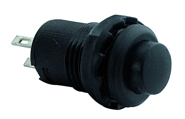 INTERRUTTORE A PULSANTE NERO.3A 125Vac ON-OFF STABILE IN PVC