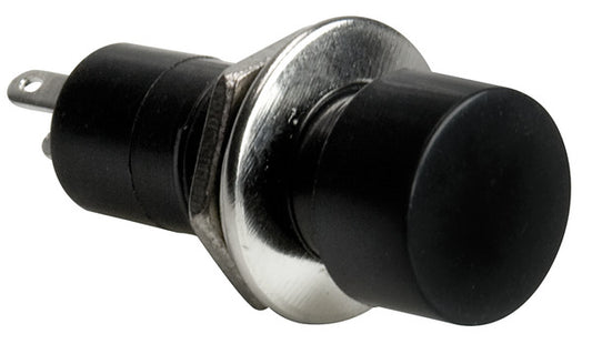 PULSANTE A BOTTONE D.14mm NERO 3A 125Vac ON-OFF STABILE