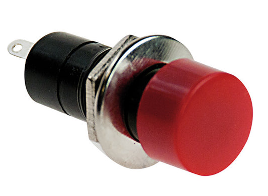 PULSANTE A BOTTONE D.14mm ROSSO 3A 125Vac ON-OFF STABILE