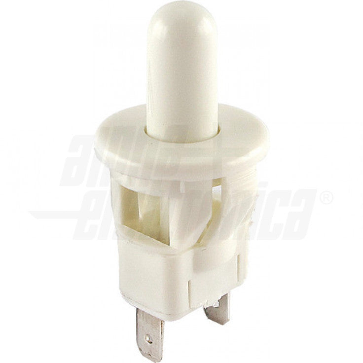 PULSANTE BIANCO - 1P - SPST - (OFF)/ON - N.C. - 2.5A@250Vac - 2 TERM. A SALDARE
