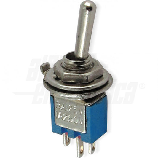 INTERRUTTORE DEVIATORE SUBMINIATURA 1P - SPDT  1.5A@250V A SALDARE