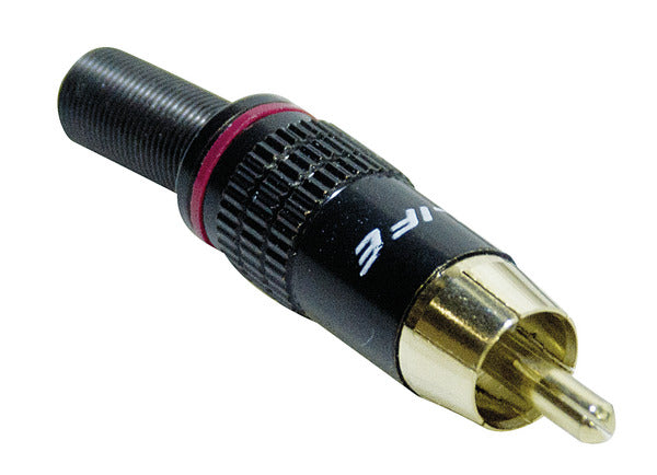 SPINA RCA NERA, ANELLO ROSSO, CONTATTI DORATI