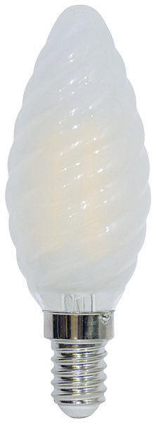 LAMPADA LED C.TORTIGLIONE ST35 serie Filamento Frost,E14, 2,5W,FA320°,2700K,220Vac,LM250,CRI80,35*97mm, Classe F