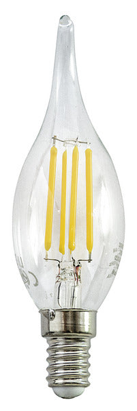 LAMPADA LED C.FIAMMA CF35,serie Filamento Trasparente, E14, 6.5W, FA320°,4000K,220Vac,LM806,CRI80,35*123mm, Classe E