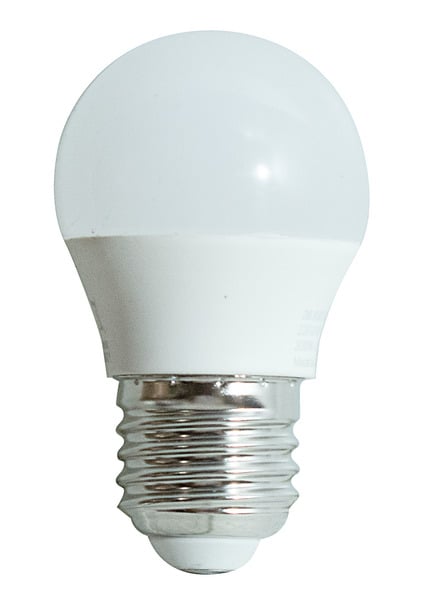 LAMPADA LED MINISFERA G45 ST, E27, 6.5W, FA270°, 6500K, 220Vac, LM806, CRI80, 45*77mm, Classe E