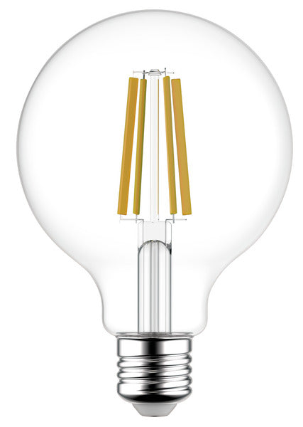 LAMPADA LED GLOBO G95 serie Filamento Trasp., E27, 8.5W,FA320°,3000K, 220Vac, LM1055, CRI80, 95*140mm, Classe E