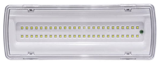 LAMPADA D' emergenza, Funzione SE, Aut.3H, Parete/Incasso, 6.6W, LM650 (Pot. equivalente 51W), IP65, Bat.7.4V/2.2Ah Li-ion