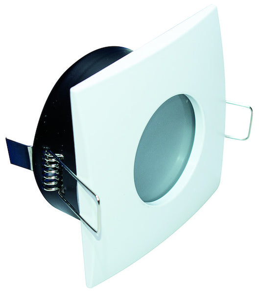 SUPPORTO QUADRATO IP65 PER LAMPADE LED MR16 e PAR16, bianco.